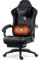 Dowinx Gaming Chair with Heated Massage Lumbar Support, Ergonomic Gaming Computer Chair with Pocket Spring Cushion and Footrest, Recliner High Back PC Chair for Adult, 150kg,Black