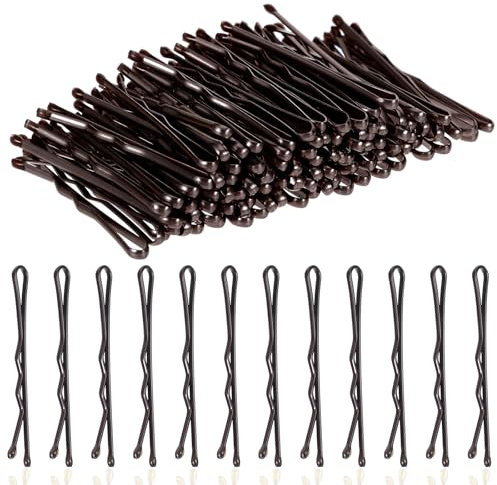 AOZUO 100 Pièces Mini Épingles à Cheveux, 3,5 cm, Petites Pinces à Cheveux, Pinces à Cheveux, Accessoires pour Cheveux, Pinces à Cheveux Ondulées pour Femmes en Métal pour Femmes, Filles, Enfants (1)
