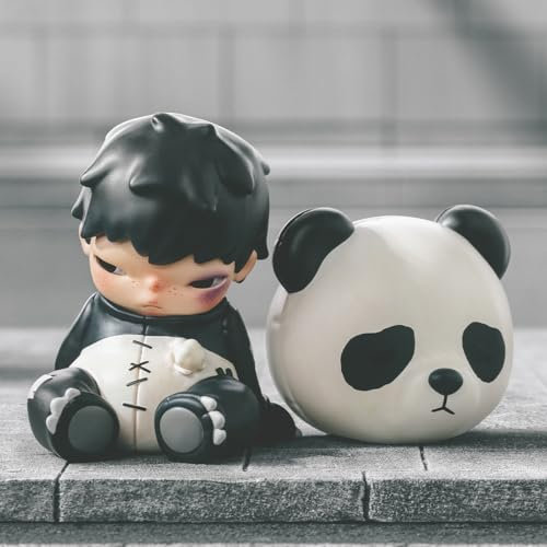POP MART Hirono Doll Panda Figure Figuren Anime Actionfiguren Sammelfiguren Sammler Kunstspielzeug Spielzeug Figuren Geschenk 1Piece