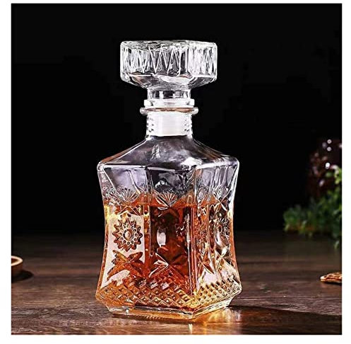 LXYDPZ Whiskey Decanter Sets for Men Engraved Glass Wine Decanter with Stopper, Stand Glass Wine Dispenser Whisky Decanter Alcohol Decanter for Spirits Alcohol (Color : 10) Silk Pillowcase