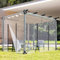 KOOEIN Transparente wasserdichte Abdeckplane Seitenwand,Durchsichtige PVC-Vinyl-Plane,0,3mm Dick,420g/m² Schwere wasserdichte Abdeckplane,Mit Reißverschluss,Wetterfest,Reißfest,WxH-2x2.4m/6.6x7.9ft