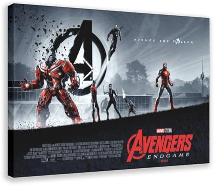 gyhac Avengers Endgame Superhelden-Filmposter auf Leinwand, Wandkunst, Dekordruck, Bild Gemälde für Wohnzimmer, Schlafzimmer, Dekoration, 20 x 30 cm