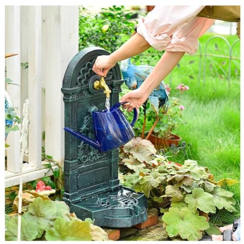 zktoermn Colonna d'Acqua Esterna in Ghisa, Fontana d'Acqua Decorativa Indipendente, Rubinetto d'Acqua retrò per Irrigazione del Cortile della Fattoria del Giardino(Verde)