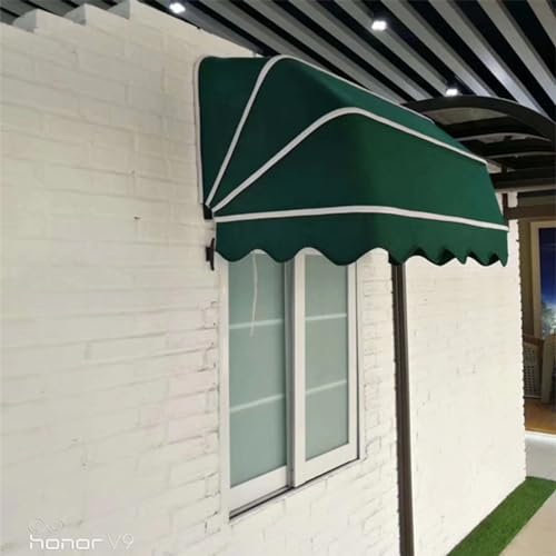 French Curved Retractable Markise for Windows and Doors Waterproof Polyester Canopy for Patio Balcony Terrace and Cafe Rain and Snow Protection Foldable Design Outdoor Sunshade with UV Protec