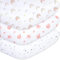 Little Grape Land Lot de 3 draps-housses, 70 x 140 cm, pour lit d'enfant, en microfibre douce, Oeko-Tex Standard 100, rose arc-en-ciel