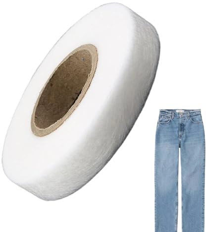 Generisch Adhesive Tape, Double-Sided Fabric Tape, 0.78 inches portable Fusible No-Sew Bonding Strip, Strong Sewing Glue for Clothes, Badges fabric hemming