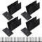 Lot de 4 supports de fixation latérale pour pergola, en acier au carbone, compatible avec poutre en bois de 2 x 4 pour tonnelles, patios, pergolas