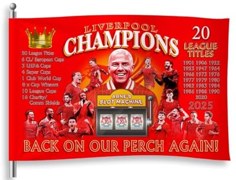Liverpool Champions 2025 Flag 5ft x 3ft (152cm x 91cm)