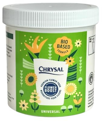 Chrysal Bio-Based Flower Food – Universal Flower Preservative for Fresh Cut Flowers – Eco-Friendly 10 oz Jar with Scoop – Extends Vase Life by Up to 60%