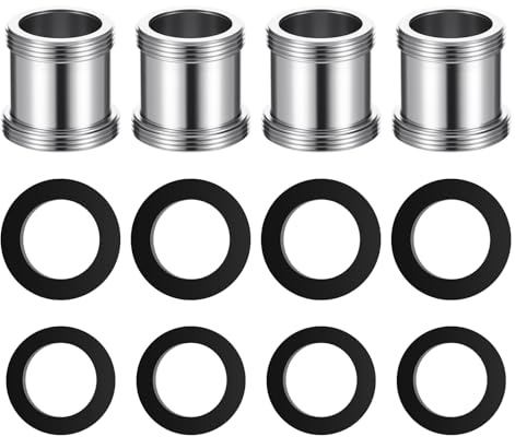 TIESOME 4 Stück Wasserhahn Adapter, M22 und M24 Gewindeadapter für Außengewinde Steckverbinder Küchenarmaturen Wassersparzierung Wasserfilter Schläuche