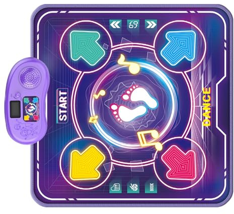 Oxtxuzdm Lightup Musical Dance Matte Battery Powered Tanzpad Für Kinder Mit Drahtloser Konnektivität Für Geburtstagsfeier Feiern Sie Trainingstanzpad