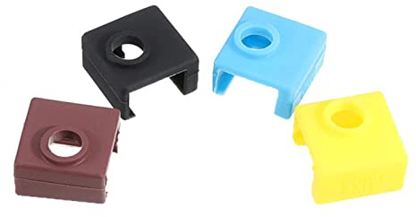 Headerbs 4 Stück MK8 Silikon-Abdeckungsisolierung für 3D-Drucker Hotend-Heizblock, Stabile Temperatur, Hohe Leistung, Kompatible Modelle