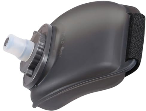 PENIKOKO Gourde de Sport Souple Portable pour Course à Pied et Cyclisme, Bracelet Réglable en Polypropylène et Silicone, Bouteille D’Eau Légère Semi-Transparente Noire, Réutilisable