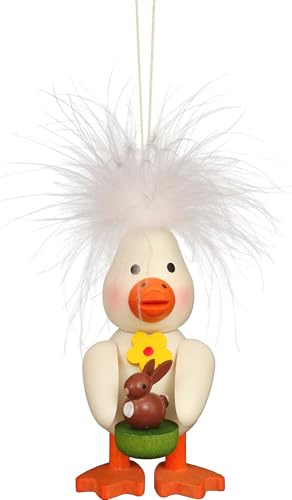 Christian Ulbricht Osterschmuck Federentlein mit Hasennest - 10 cm