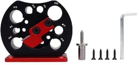 Luocute Verstellbarer Dübelmacher, 8 Löcher, Elektrische Bohrmaschine, Fräsen, Runde Stange, Hilfswerkzeug für Holzbearbeitung, 8 Mm, 9 Mm, 10, 12, 15, 16, 18, 20
