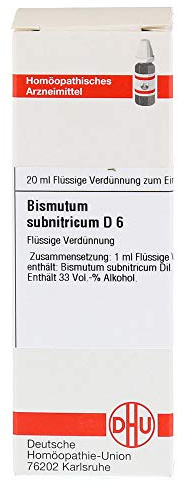 BISMUTUM SUBNITRICUM D 6 Dilution 20 ml