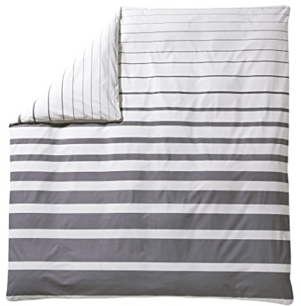 Blanc des Vosges Grand Large Housse de couette Acier 260 x 240 cm - Percale 100% coton