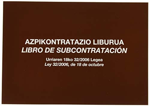 Miquelrius - Libro de Contabilidad Especiales, Modelo 89, A4 Apaisado, Rayado Subcontratación EUSK/CAST, 20 Hojas Foliadas (Autocopia) de 56 g/m², Encolado, Cubierta Cartulina 220 g/m²