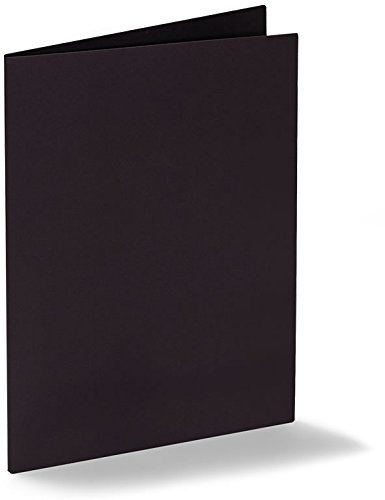 Fünf 4-teilige Präsentationsmappen Executive-Exclusiv Plus - Schwarz | ECHTE PREMIUM QUALITÄT! Handgefertigt aus Deutschland | Mappe Präsentation Bewerbung Folder Resume CV Exposes Zeugnis