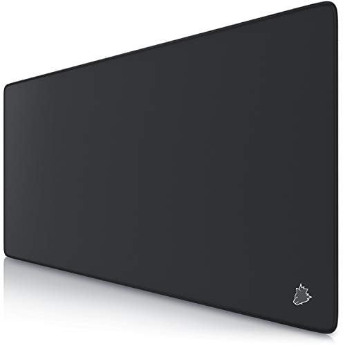 TITANWOLF - XXL Speed Gaming Mauspad Titanwolf Schwarz 900 x 400mm - XXL Mousepad - Tischunterlage Large Size - verbessert Präzision und Geschwindigkeit
