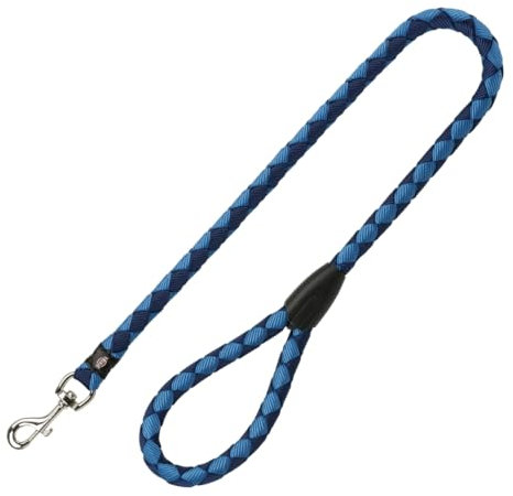 TRIXIE Hundeleine Cavo Leine S–M, 1,00 m ø 12 mm in indigo/royalblau - kurze Führleine für den Hund mit guter Kontrolle - für kleine bis mittelgroße Hunde - 143413