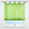 ESLIR Raffrollo mit Schlaufen Gardinen Küche Raffgardinen Modern Schlaufengardinen Vorhänge Transparent Voile Grün BxH 120x140cm 1 Stück