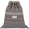 LIVACASA Turnbeutel Hipster Sportbeutel Wasserabweisend Beduckt Gym Beutel Mit Innentasche Damen Gym Bag Gefüttert Herren Tüte Rucksack Kinder Mit Anti- Dieb Außentasche Gymsack Böhmisch Grau