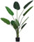 Outsunny Planta de Decoración Artificial de Palma Árbol Realista con Maceta 10 Hojas Ф18x180cm para Interior No Requiere Instalación