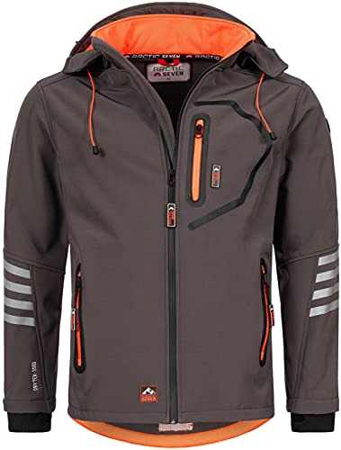 Arctic Seven Herren Softshell Jacke Funktionsjacke Outdoor Regenjacke Atmungsaktiv Fleece Innenfutter AS301
