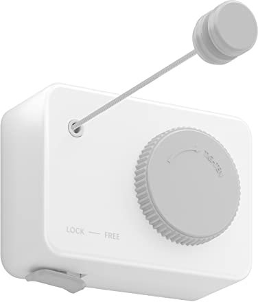 Filo stendibiancheria retrattile per interni, non cedente, ritrattabile all'aperto, set di filo appendiabiti da parete, per esterni, resistente filo per lavanderia retrattile, 4 m, bianco