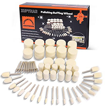 XUPYNAR 100PCS Polishing Buffing Wheel for Dremel Polishing Kit, Polishing Wheel for Dremel Tool Accessories, with 1/8 Shank for Buffing Wheels