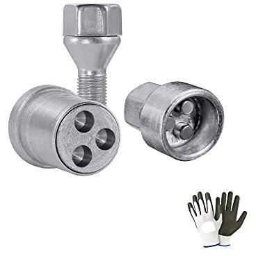 COMPATIBILE CON KIA MOTORS Sportage dal 2005 in poi (H1) BULLONI ANTIFURTO RUOTA PER GOMME AUTO FARAD BULLONE PER RUOTE IN ACCIAIO KIT DI 4 PERNI+2 CHIAVI