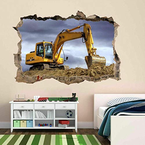 Wandtattoos Wandkunst Aufkleber Wandbild Bagger Baumaschinen Maschine Wandaufkleber Wandtattoo Poster Bf11