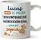 MUGFFINS Tazas Personalizadas para VOLUNTARIO DE PROTECCIÓN CIVIL hombre - En Español - Mejor que yo Sepia - 11 oz / 330 ml - Regalo Personalizable original y divertido