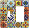 2-Gang 1-Toggle 1-Dekorator/GFCI-Gerätekombination Wandplatte, buntes Mosaik, marokkanisch, marokkanisch, marokkanisch, marokkanisch, Boho, Talavera, Blumenmuster, Keramikfliesen, Kombi,