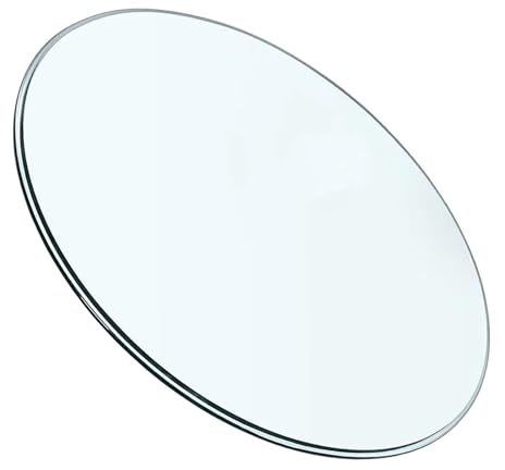 SAGIDAR Gehärtetes Glass Scheibe, Tischplatte Wetterfest Rund, Glass Tischplatte Rund, Sicherheitsglas Klarglas Rund Tischplatte Glasplatte, 40CM 48CM 68CM 90CM Tisch Glasscheibe Aus Gehärtetem Glass