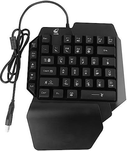 Artibetter Teclado De Una Mano Mecánico para Zurdos Iluminación RGB Ideal para Portátiles