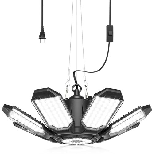 Plug in Garage Light, 25000LM Linkable LED Shop Light 6500K Bay Lighting