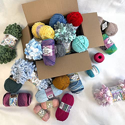 Überraschung Paket 1 kg Wolle Garn Neuware Wollpaket Mischpaket