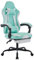 WOTSTA Chaise Gaming Racing, Siege Gaming Repose-Pieds Rétractable, Fauteuil Gamer avec Massage Lombaire, Fauteuil Bureau Ergonomique Confortable, Dossier Inclinable à 135°, Charge 120 kg