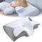 Dreamsleepz Kissen, Ergonomisches Nackenkissen mit Memory Schaum, Orthopädisches Kopfkissen für optimale Nackenunterstützung – Ideal für Seiten, Rücken- und Bauchschläfer (Hellgrau, 59 x 40 x 12 cm)