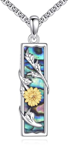 YAFEINI Sonnenblumen Kette Sterling Silber „You Are My Sunshine“ Halskette Sonnenblumen Schmuck für Frauen Mutter Tochter Schwester Freunde