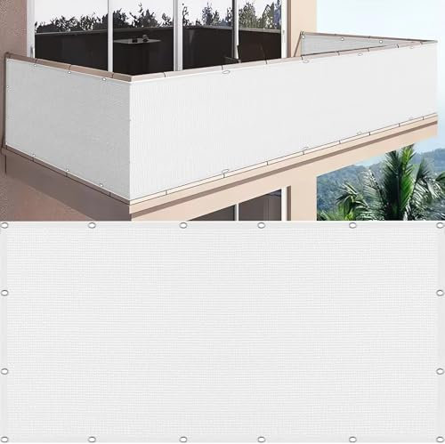 SDLLG Filet Brise-Vue en polyéthylène Haute densité - 1m * 3m - 180 g/m² - Résistant aux intempéries - pour Jardin, Balcon, Terrain de Sport-Blanc