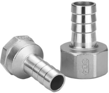 WKAIYUAN Raccord cannelé Femelle 3/8 6, 8, 10, 12, 13, 15, 16-51 mm, raccord de Tuyau, coupleur, Acier Inoxydable 304(15MM_3/8)