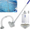 Aspirapolvere Piscina con Tubo 3 m, Bocchetta e Asta Telescopica 66–144 cm – Aspirapolvere per Piscina Fuori Terra e Interrata, Kit Pulizia Piscina per Piscine, Terrazze, Jacuzzi e Fontane