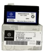Mercedes-Benz Genuine Back-Up Secondary Car Battery 12V 1.2Ah N000000009504 Fits CLA A-Class E-Class S-Class GLE GLS G-Class Original OEM Replacement Part