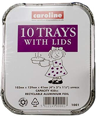 Caroline 10 Foil Trays & Lids 16oz - 1001