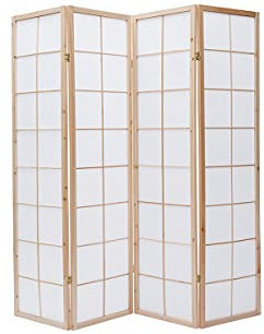 Miliboo Paravent Japonais en Bois et Papier de Riz L176 cm IKUYO
