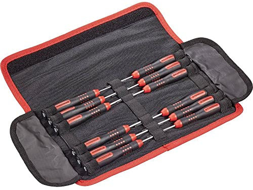 TOOLCRAFT Elektronik- u. Feinmechanik Schraubendreher-Set 12teilig Schlitz, Kreuzschlitz Phillips, T-Profil