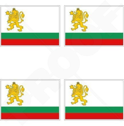 BULGARIEN Bulgarische MARINE FÄHNRICH Flagge 50mm Auto & Motorrad Aufkleber, x4 Vinyl Stickers